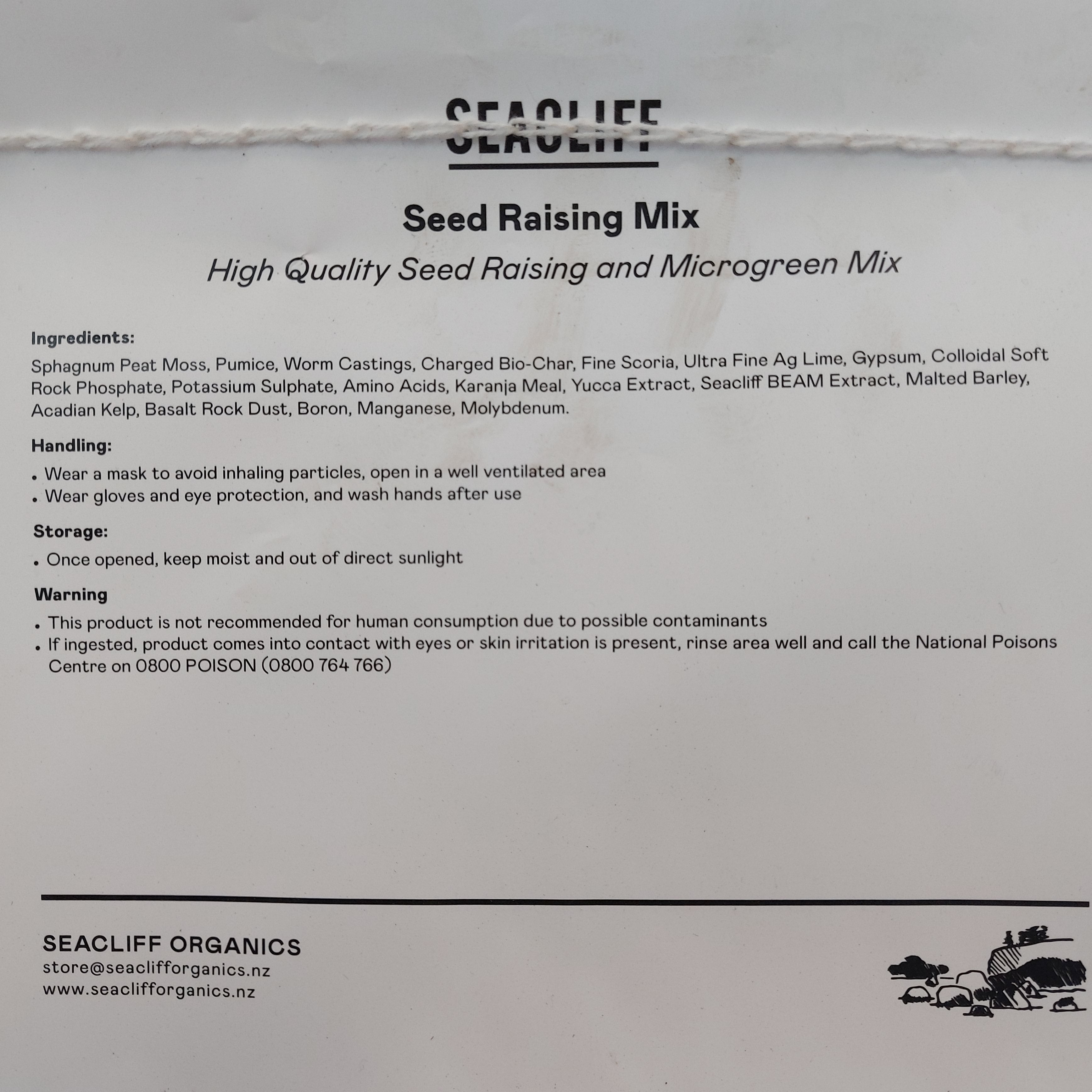 Seacliff Organic Seed Raising Living Soil