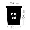 15 L loose pot (Autopot)