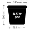 8.5 L loose pot (AutoPot)