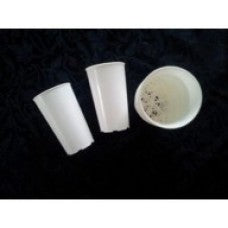 Hydroponic White Grow Pot 80mm (25 per bag)